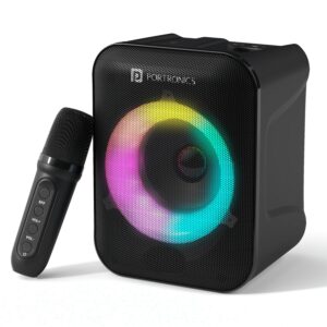 Portronics Apollo One 20W Wireless Bluetooth Portable Speaker with Wireless Karaoke Mic
