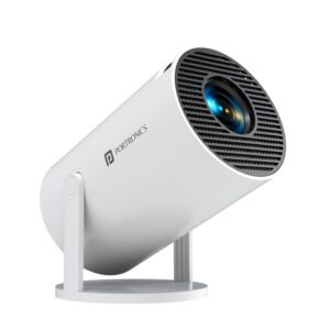 Portronics Beem 440 Smart LED Projector with 720p HD Resolution, Rotatable Design, Built-in Streaming Apps (Netflix, Prime Video, Hotstar), 2000 Lumens
